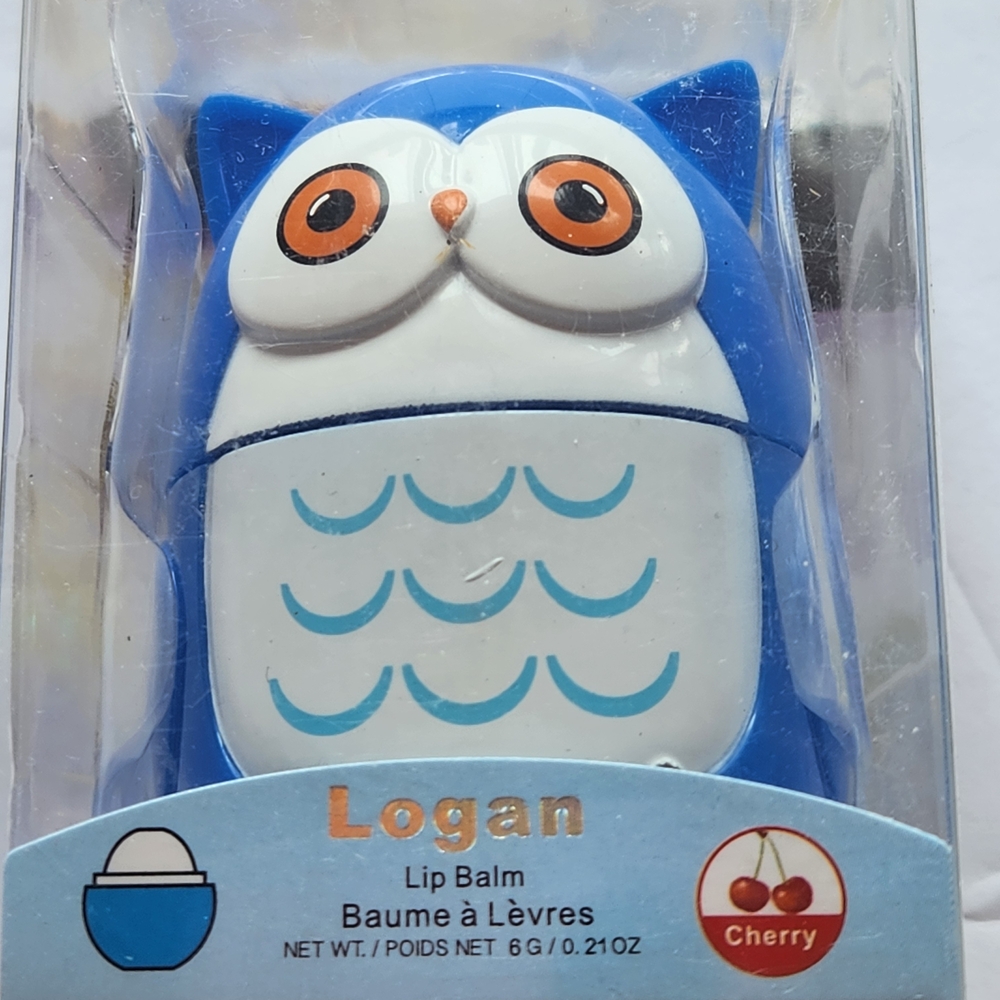 Cherry Blue Owl Lip Balm